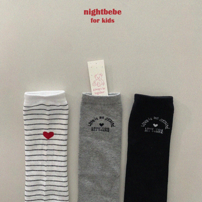 Night Bebe - Korean Children Fashion - #littlefashionista - Love Knee Socks  - 4