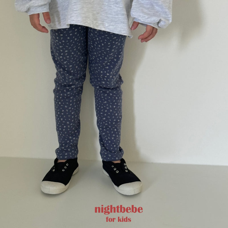 Night Bebe - Korean Children Fashion - #minifashionista - Deep Flower Leggings - 2