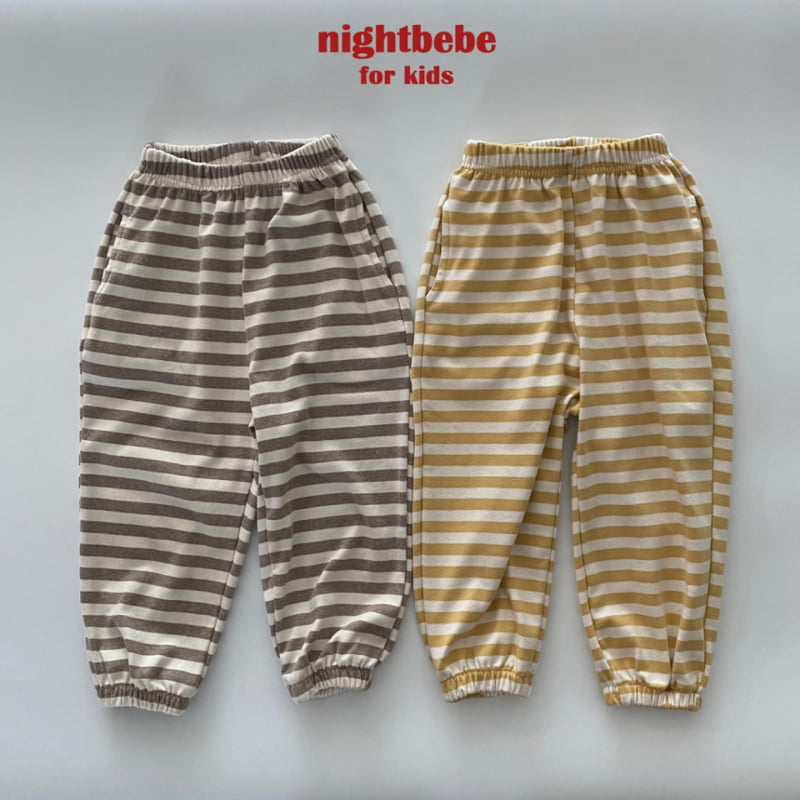 Night Bebe - Korean Children Fashion - #prettylittlegirls - Butter Stripe Jogger Pants