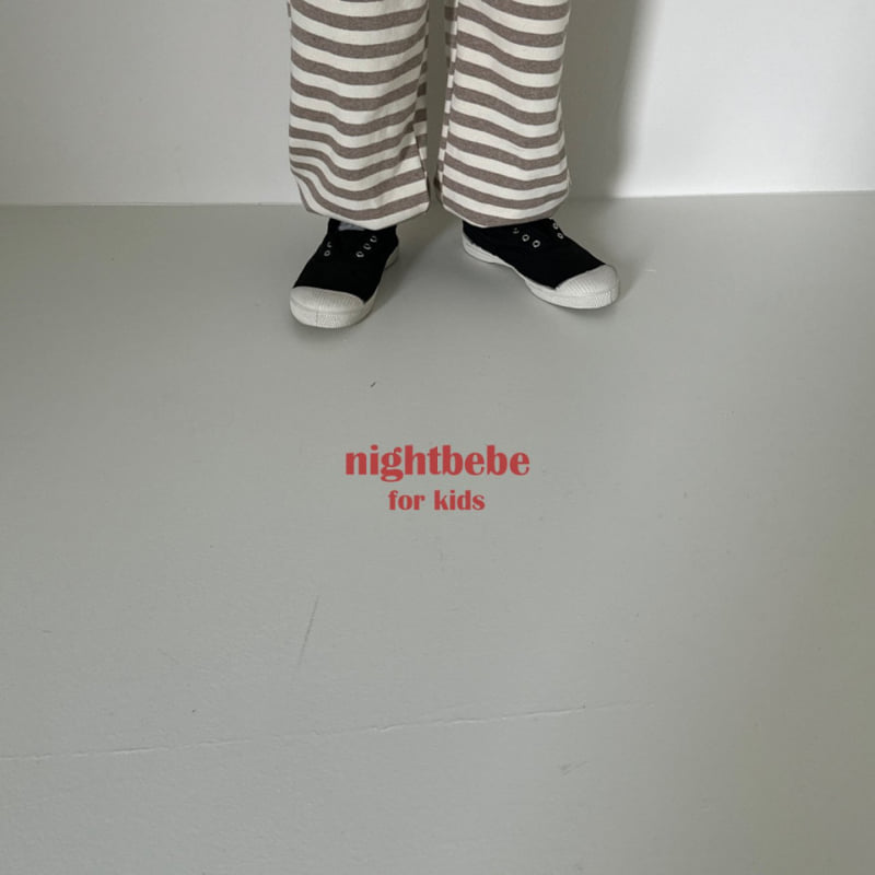 Night Bebe - Korean Children Fashion - #toddlerclothing - Butter Stripe Jogger Pants - 4