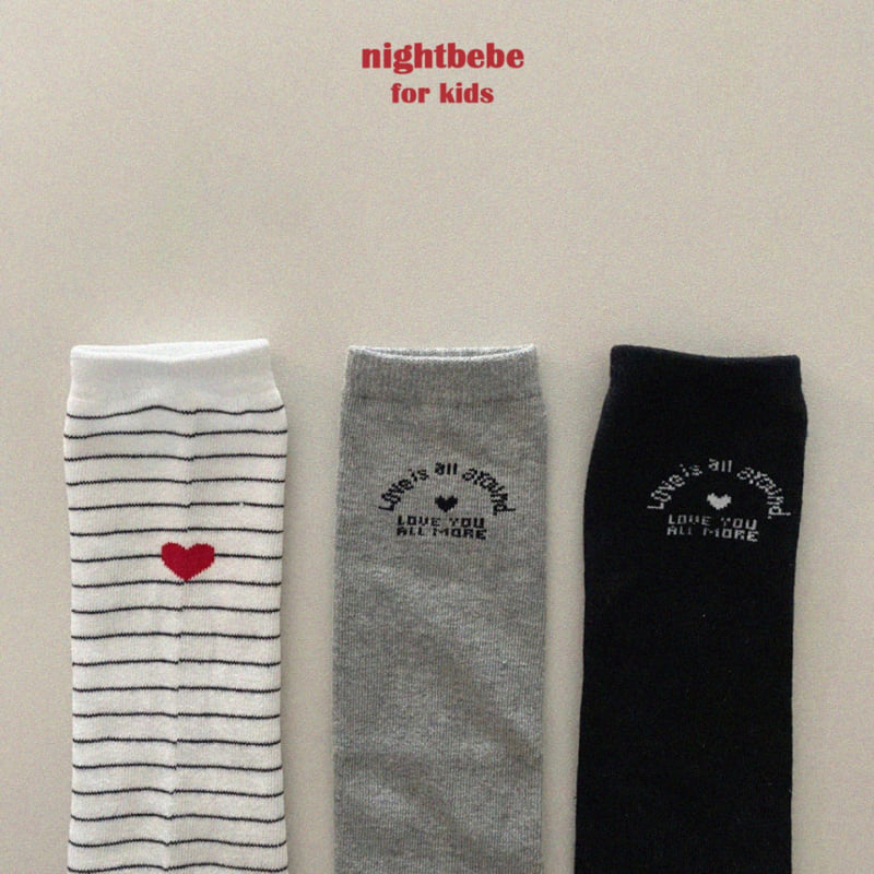 Night Bebe - Korean Children Fashion - #toddlerclothing - Love Knee Socks  - 8