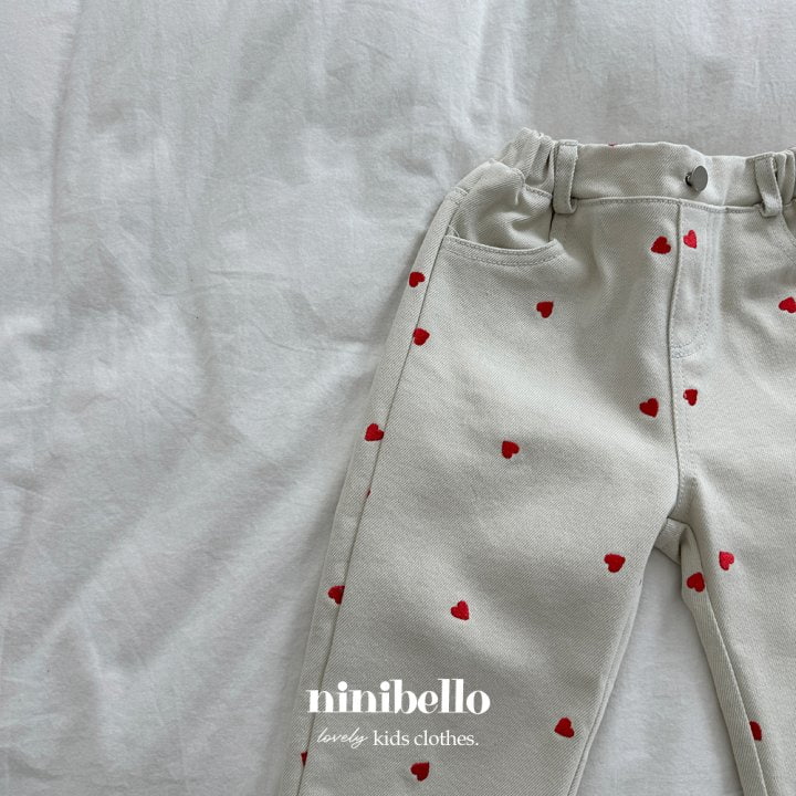 Ninibello - Korean Children Fashion - #Kfashion4kids - Wonder Heart Denim Pants - 5