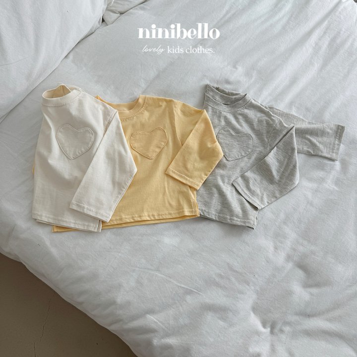 Ninibello - Korean Children Fashion - #childrensboutique - Heart Pocket Tee