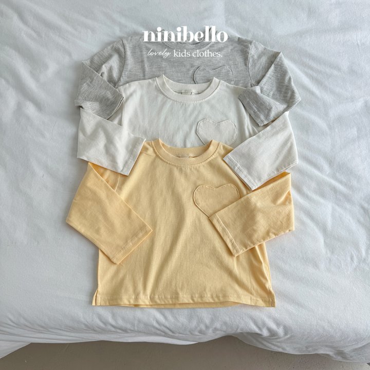 Ninibello - Korean Children Fashion - #designkidswear - Heart Pocket Tee - 2