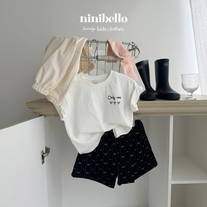 Ninibello - Korean Children Fashion - #fashionkids - Ribbon Denim Half Pants - 8