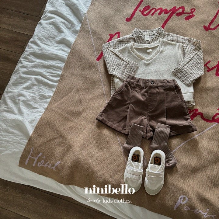 Ninibello - Korean Children Fashion - #fashionkids - Corduroy Half Pants - 8