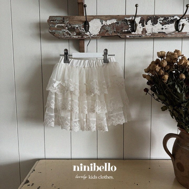 Ninibello - Korean Children Fashion - #kidsshorts - Muse Lace Cha Skirt