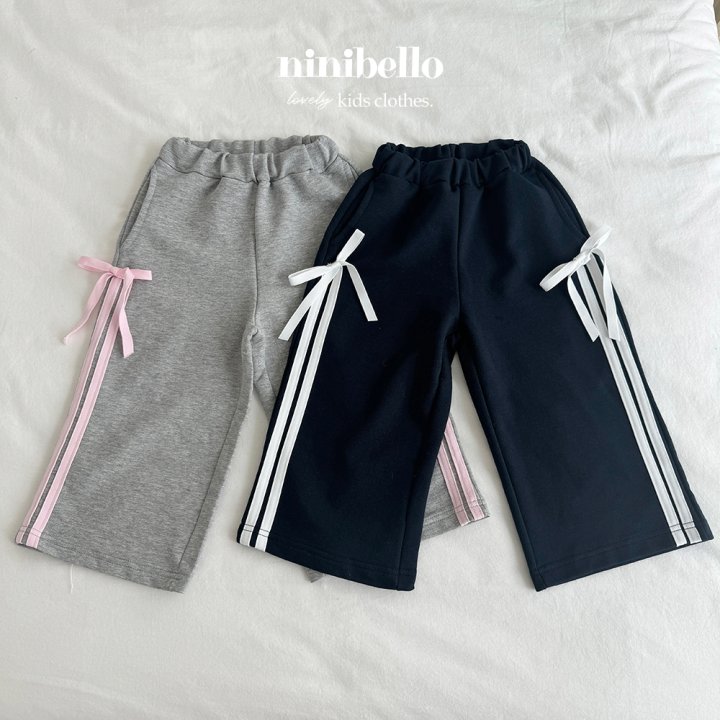 Ninibello - Korean Children Fashion - #kidsstore - Lumi Ribbon Track Pants