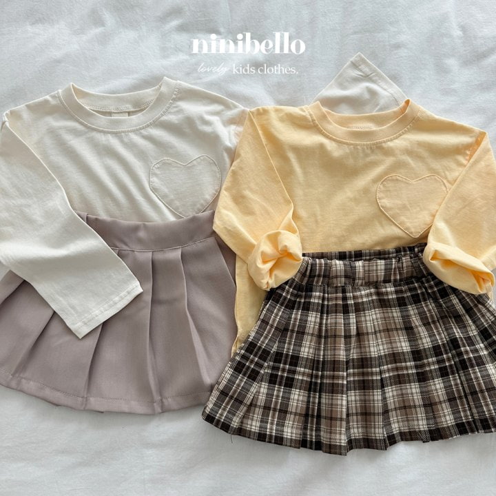 Ninibello - Korean Children Fashion - #littlefashionista - Heart Pocket Tee - 9