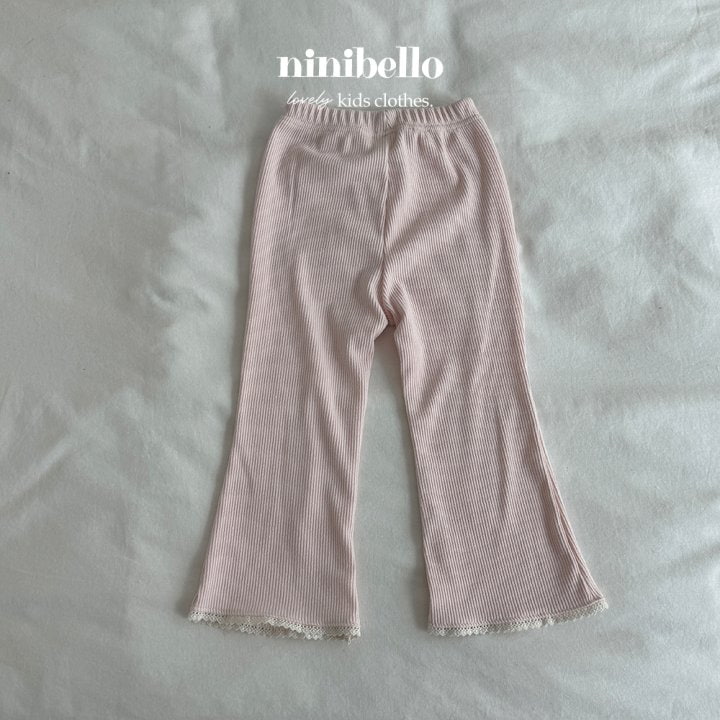 Ninibello - Korean Children Fashion - #prettylittlegirls - Falling Lace Bootscut Pants - 5