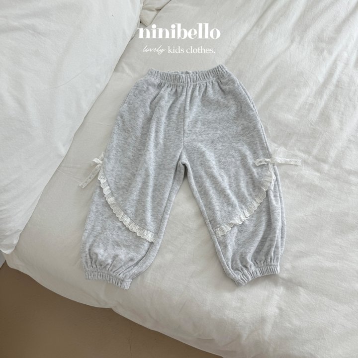 Ninibello - Korean Children Fashion - #prettylittlegirls - Lace Terry Pants - 8