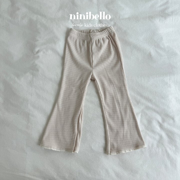 Ninibello - Korean Children Fashion - #toddlerclothing - Falling Lace Bootscut Pants - 7