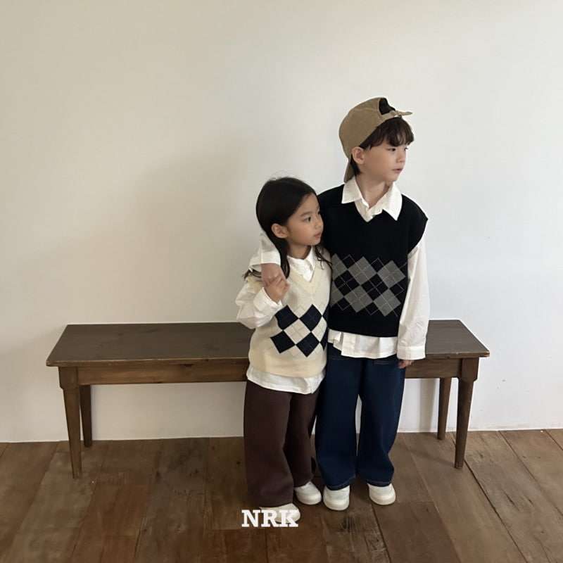 Nrk - Korean Children Fashion - #Kfashion4kids - Cotton Argyle Knit Vest - 10