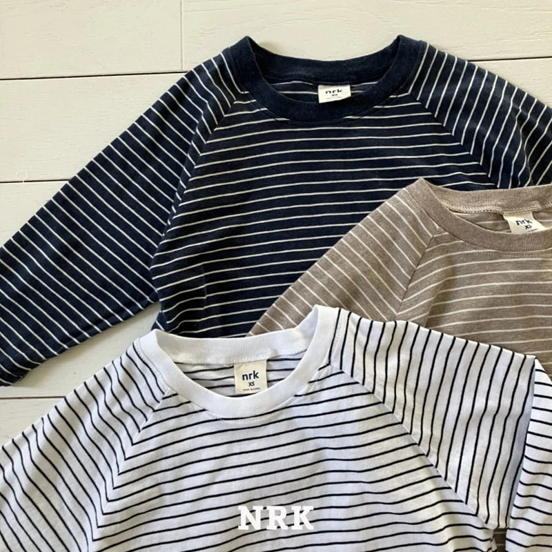 Nrk - Korean Children Fashion - #Kfashion4kids - Stripe Banding Tee - 6