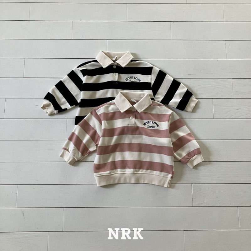 Nrk - Korean Children Fashion - #childofig - Collar Stripe Sweatshirts