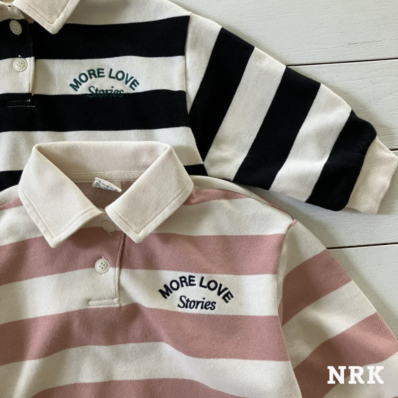 Nrk - Korean Children Fashion - #childrensboutique - Collar Stripe Sweatshirts - 2