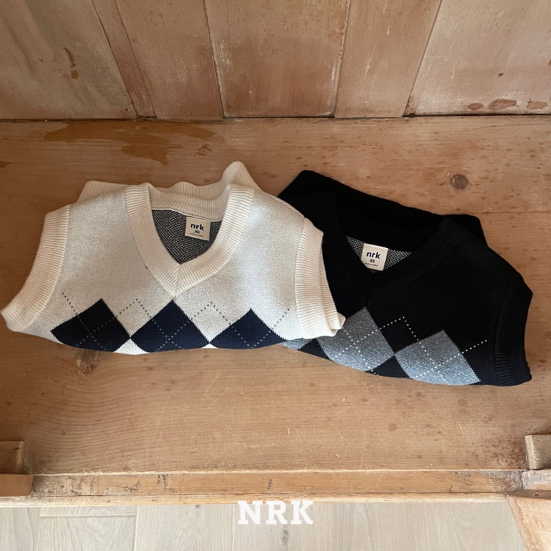 Nrk - Korean Children Fashion - #childrensboutique - Cotton Argyle Knit Vest - 4