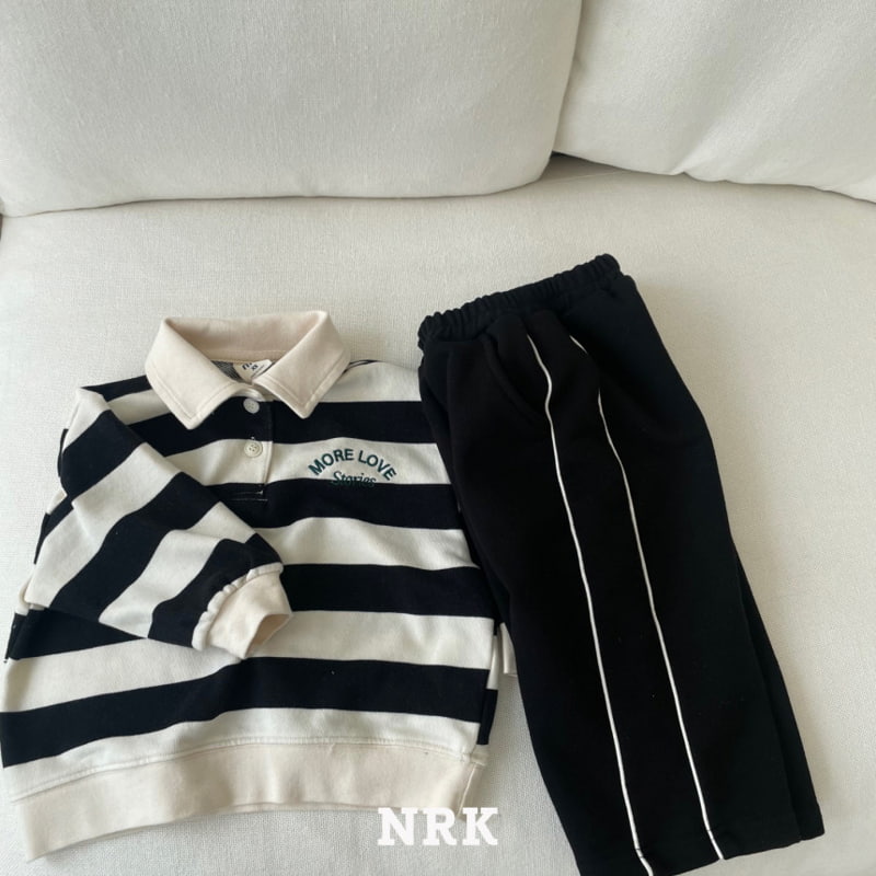 Nrk - Korean Children Fashion - #designkidswear - Collar Stripe Sweatshirts - 3