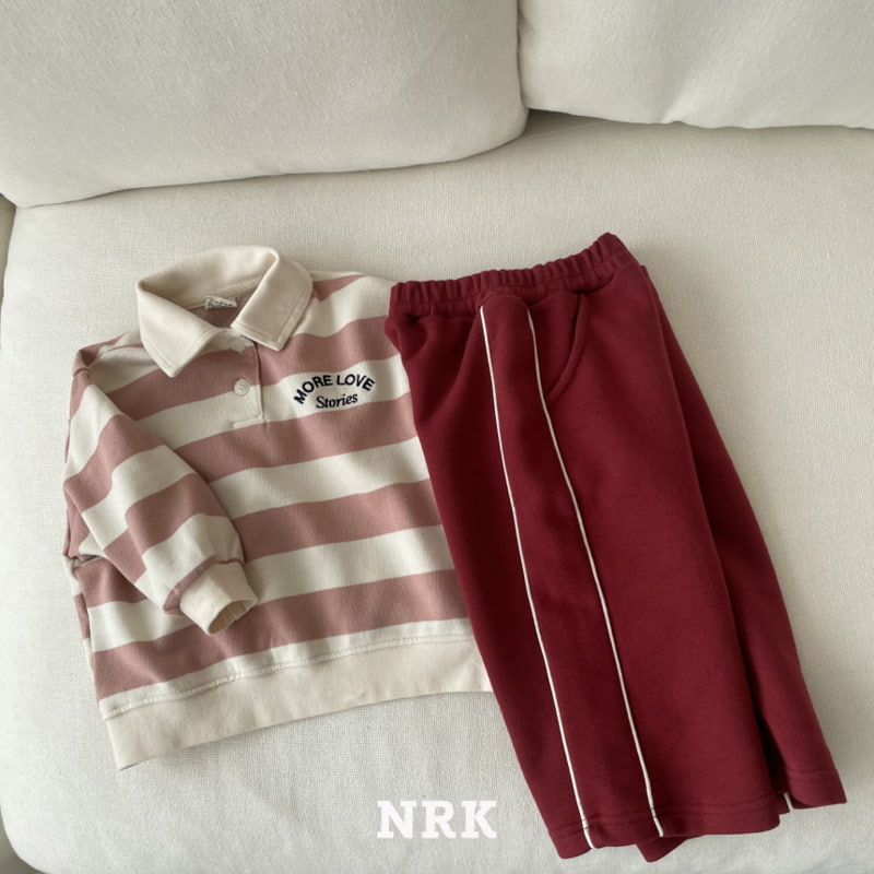 Nrk - Korean Children Fashion - #designkidswear - Collar Stripe Sweatshirts - 4