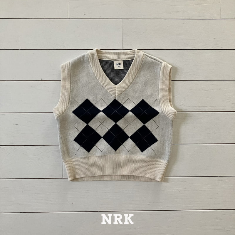 Nrk - Korean Children Fashion - #fashionkids - Cotton Argyle Knit Vest - 6