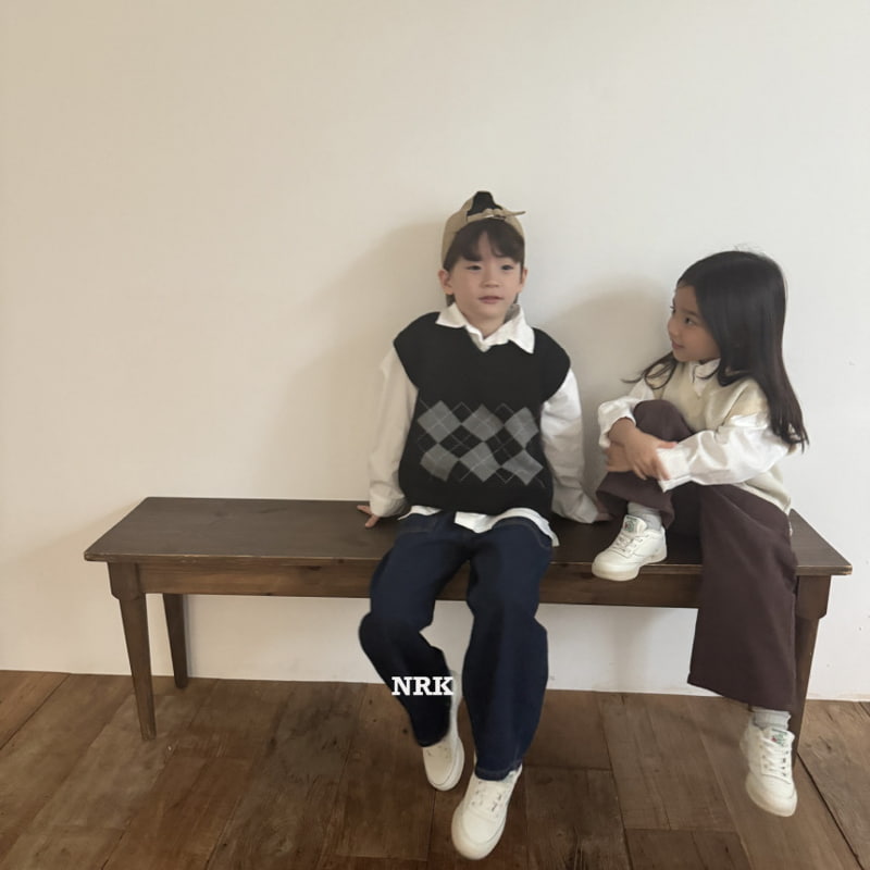 Nrk - Korean Children Fashion - #kidsshorts - Cotton Argyle Knit Vest - 7