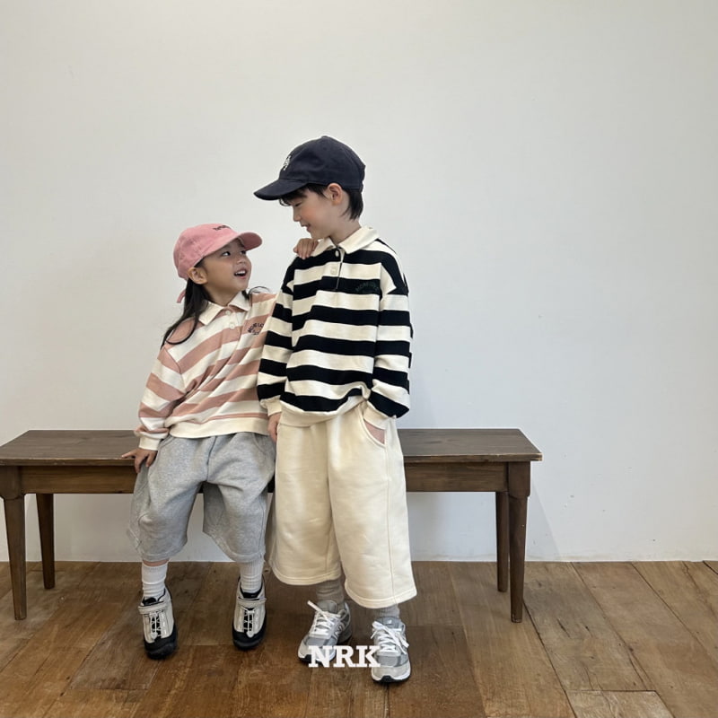 Nrk - Korean Children Fashion - #kidsshorts - Collar Stripe Sweatshirts - 6