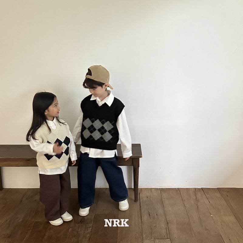 Nrk - Korean Children Fashion - #kidsstore - Cotton Argyle Knit Vest - 8