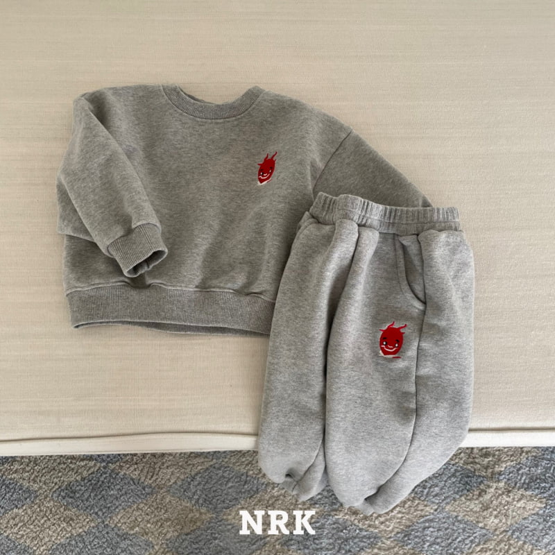 Nrk - Korean Children Fashion - #toddlerclothing - Embroidery Top Bottom Set - 4