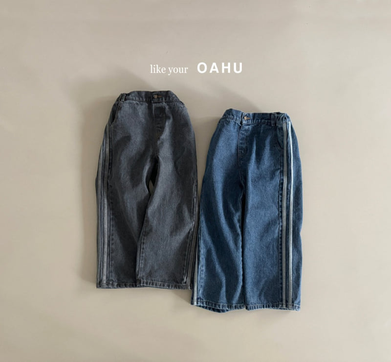 O'Ahu - Korean Children Fashion - #childofig - Track Denim Pants