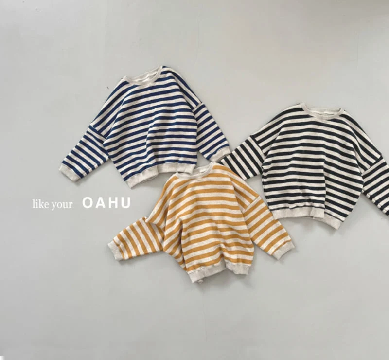 O'Ahu - Korean Children Fashion - #discoveringself - If Stripe Sweatshirts