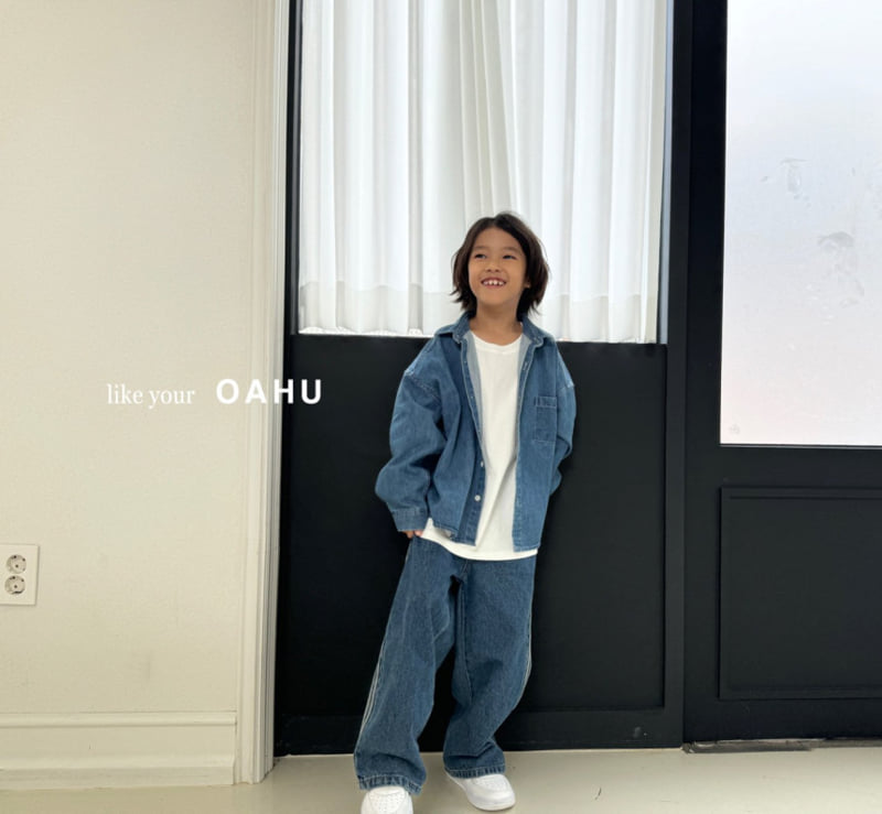 O'Ahu - Korean Children Fashion - #designkidswear - Track Denim Pants - 4