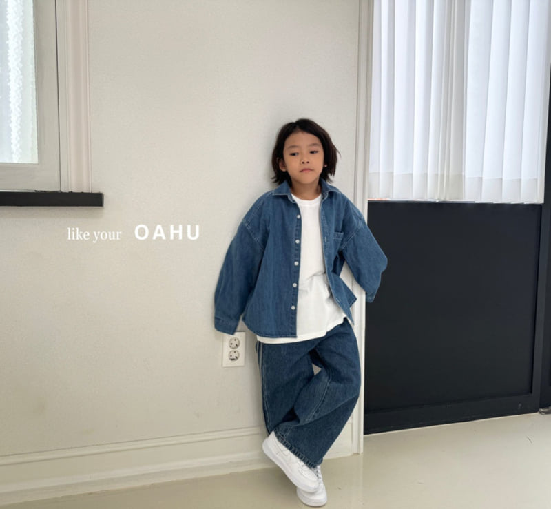 O'Ahu - Korean Children Fashion - #fashionkids - Track Denim Pants - 5