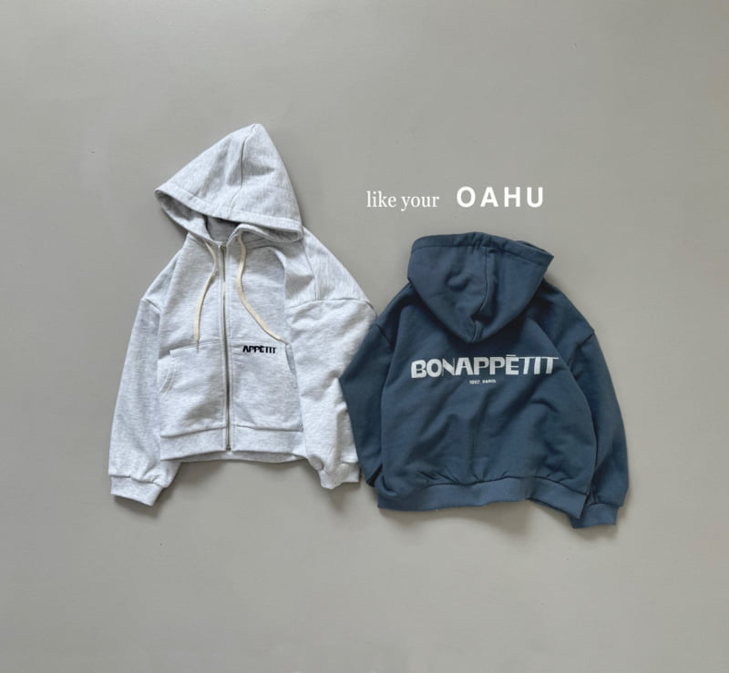 O'Ahu - Korean Children Fashion - #kidsshorts - Lettering Hood Zip-up