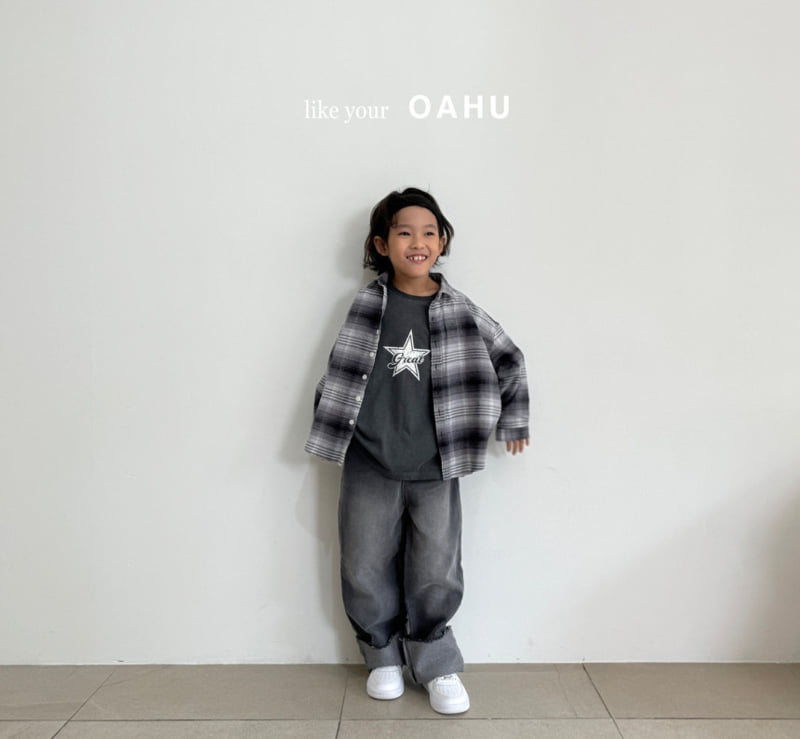 O'Ahu - Korean Children Fashion - #littlefashionista - Roll-up Wide Denim Pants - 8