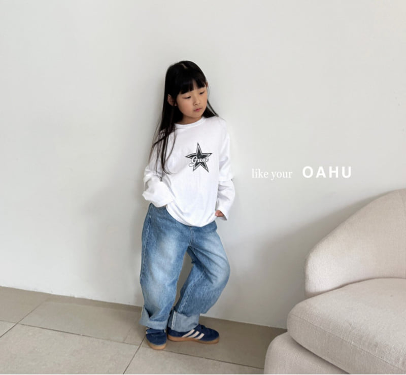 O'Ahu - Korean Children Fashion - #magicofchildhood - Roll-up Wide Denim Pants - 9