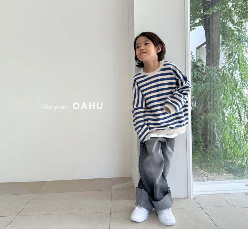 O'Ahu - Korean Children Fashion - #minifashionista - Roll-up Wide Denim Pants - 10