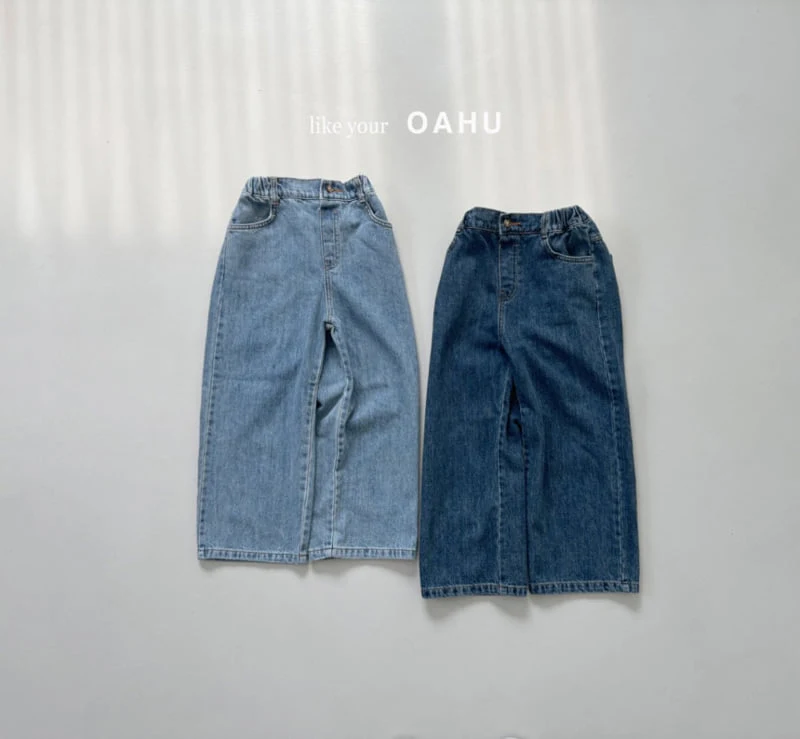 O'Ahu - Korean Children Fashion - #prettylittlegirls - Lowa Wide Denim Pants