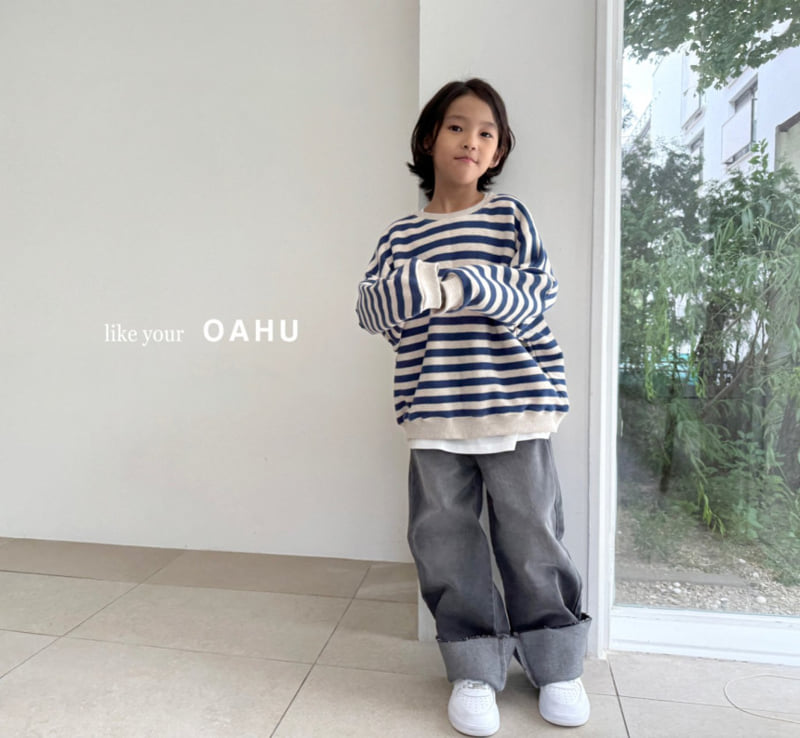 O'Ahu - Korean Children Fashion - #todddlerfashion - Roll-up Wide Denim Pants - 12