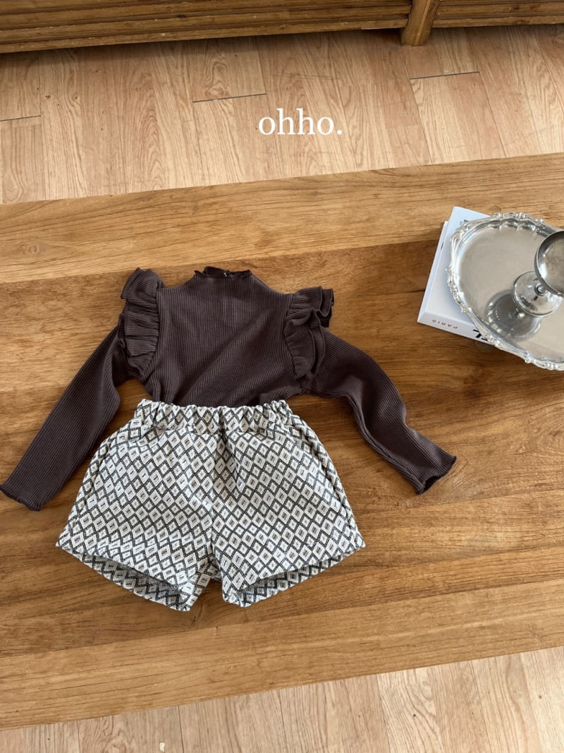 Ohho - Korean Children Fashion - #Kfashion4kids - Mue Jacquard Pants - 6