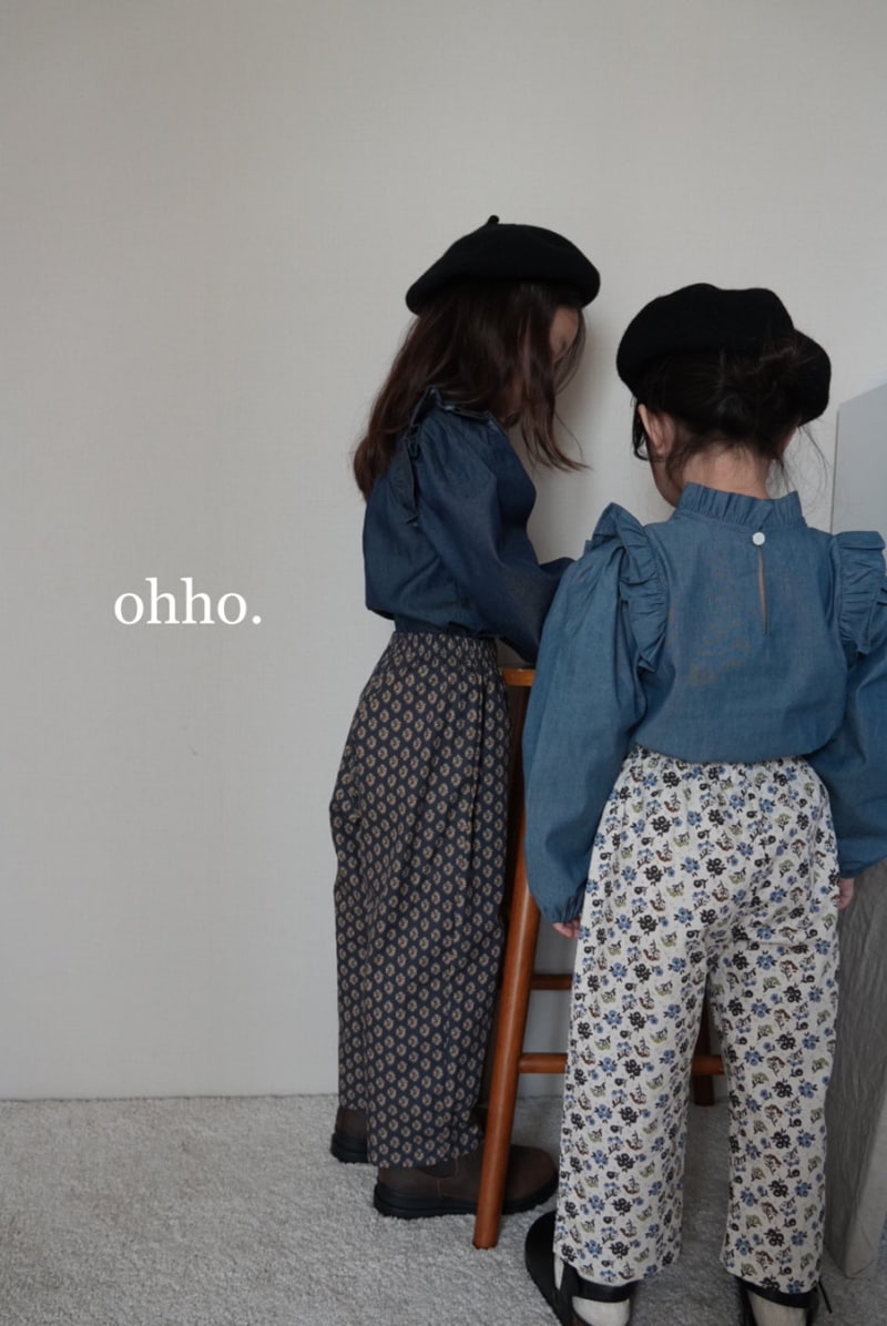 Ohho - Korean Children Fashion - #Kfashion4kids - Denim Wing Blouse - 2