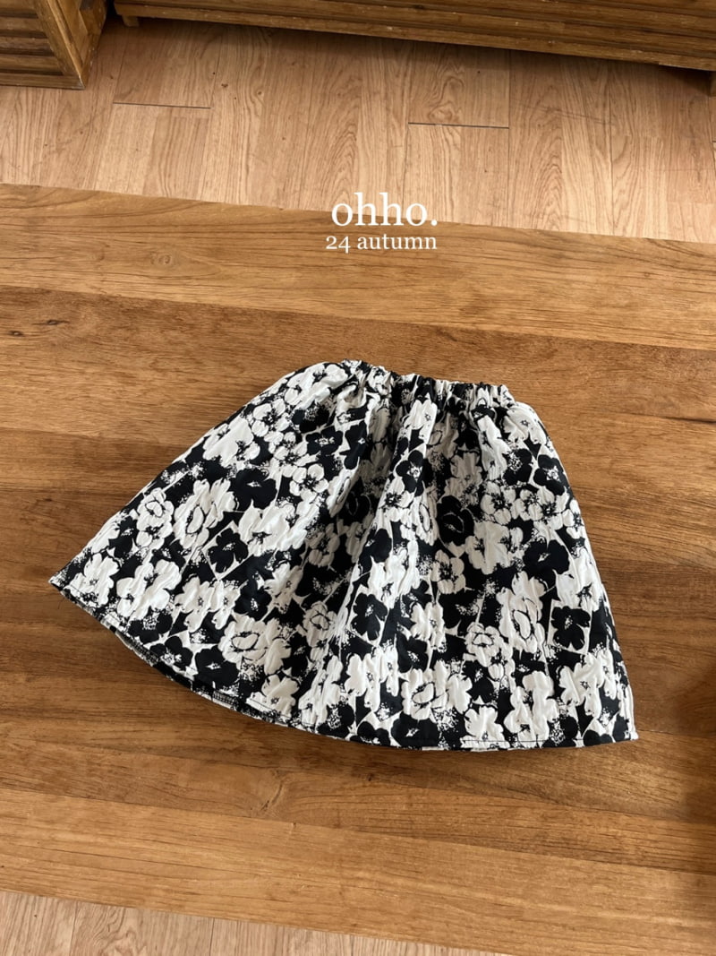 Ohho - Korean Children Fashion - #kidsstore - Flower Volumn Skirt