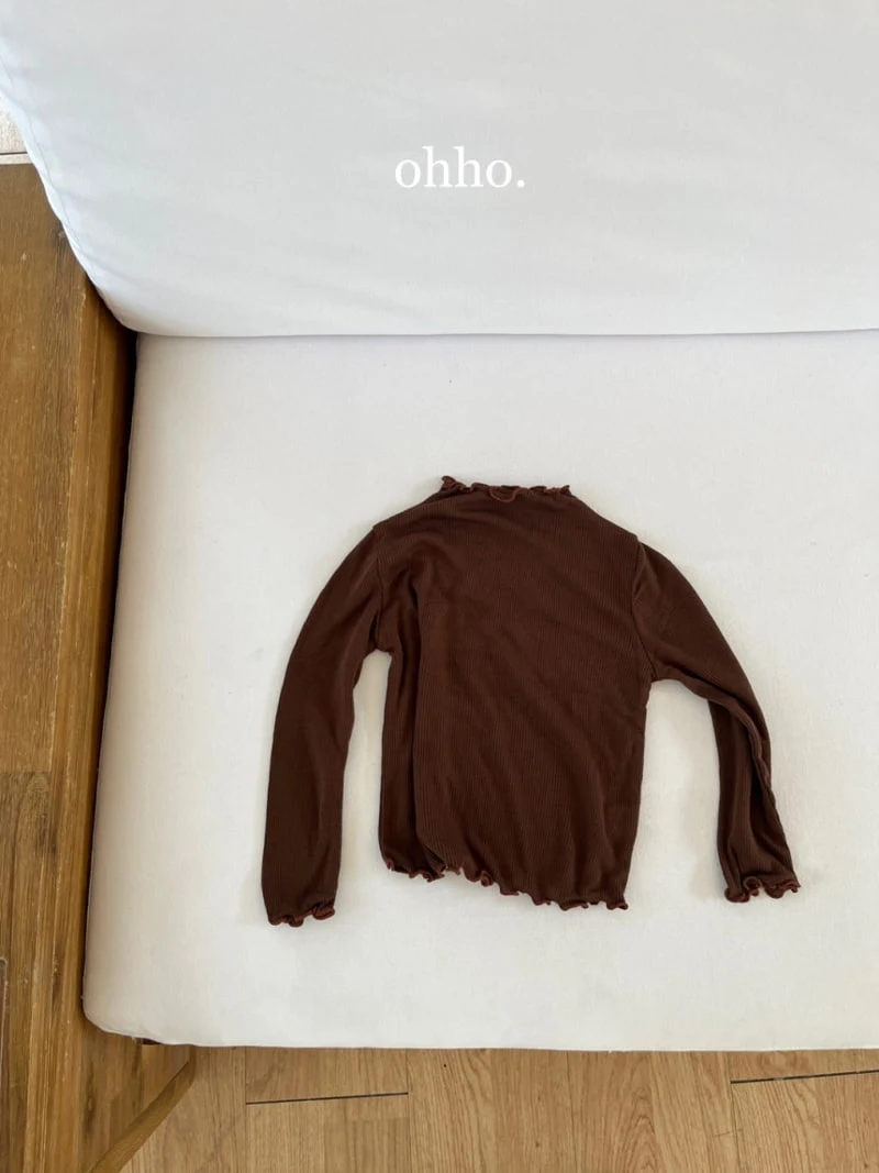 Ohho - Korean Children Fashion - #magicofchildhood - Dove Rib Half Turtleneck Tee - 7