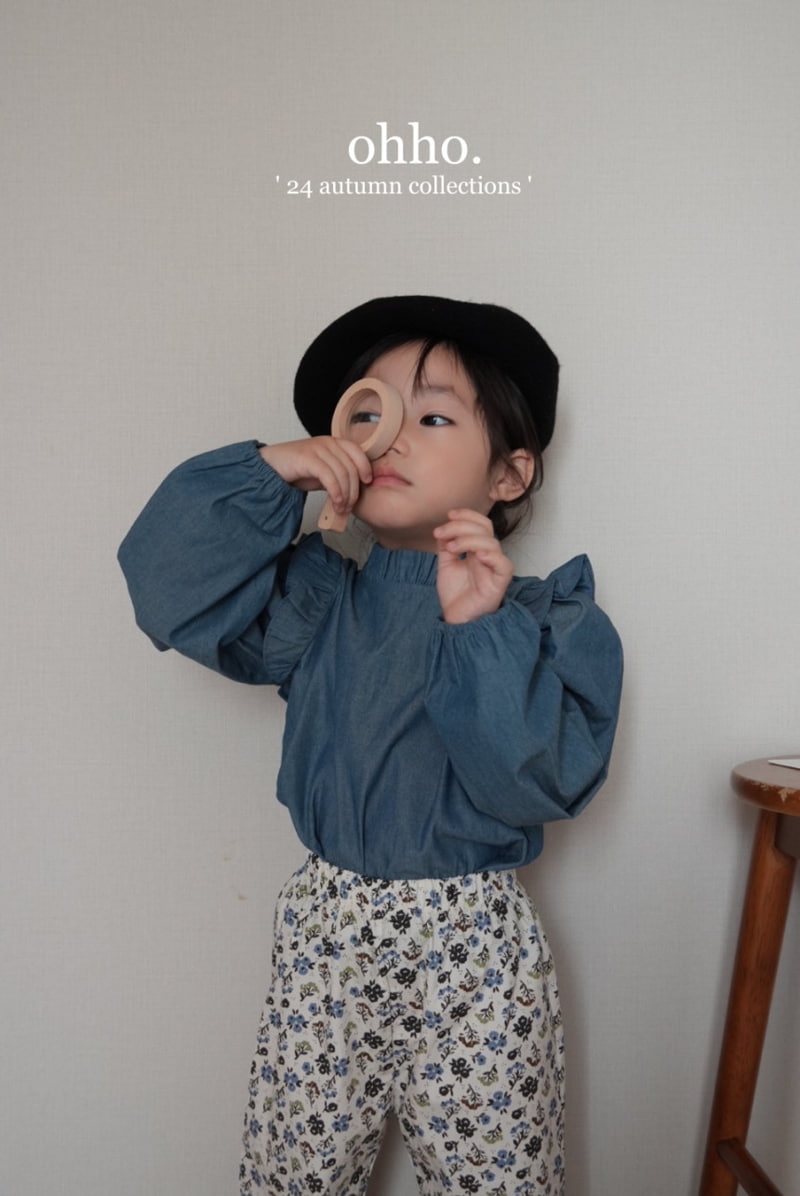 Ohho - Korean Children Fashion - #minifashionista - Denim Wing Blouse - 5