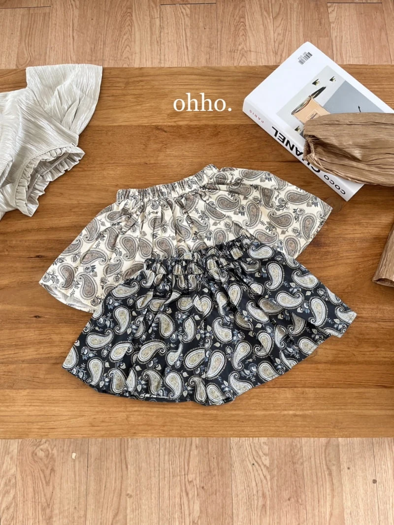 Ohho - Korean Children Fashion - #prettylittlegirls - Pasiley Skirt Pants - 7