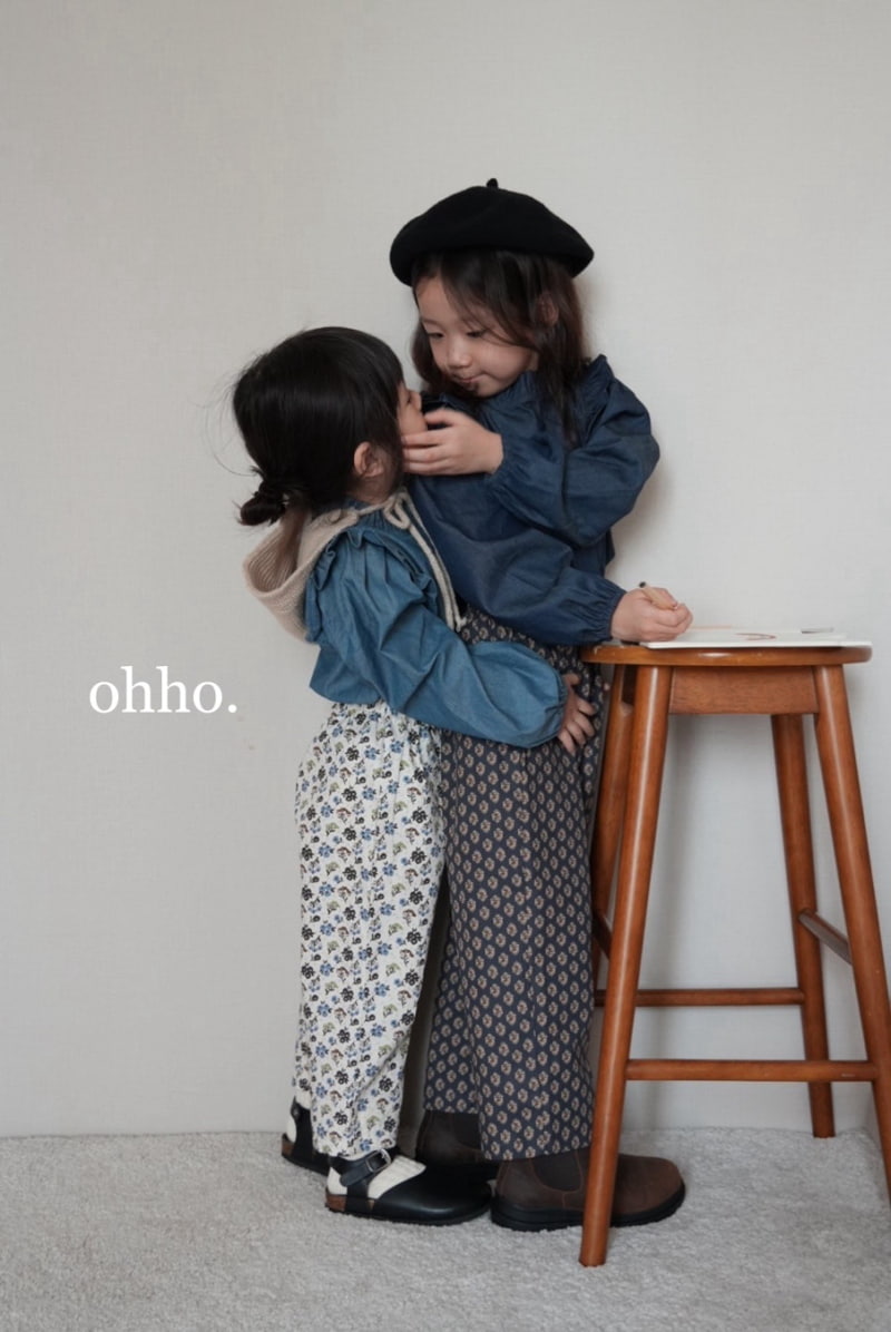 Ohho - Korean Children Fashion - #prettylittlegirls - Denim Wing Blouse - 6