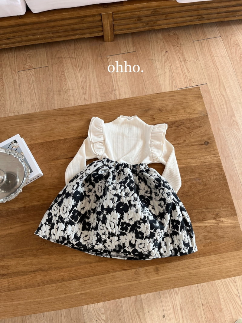 Ohho - Korean Children Fashion - #todddlerfashion - Flower Volumn Skirt - 8