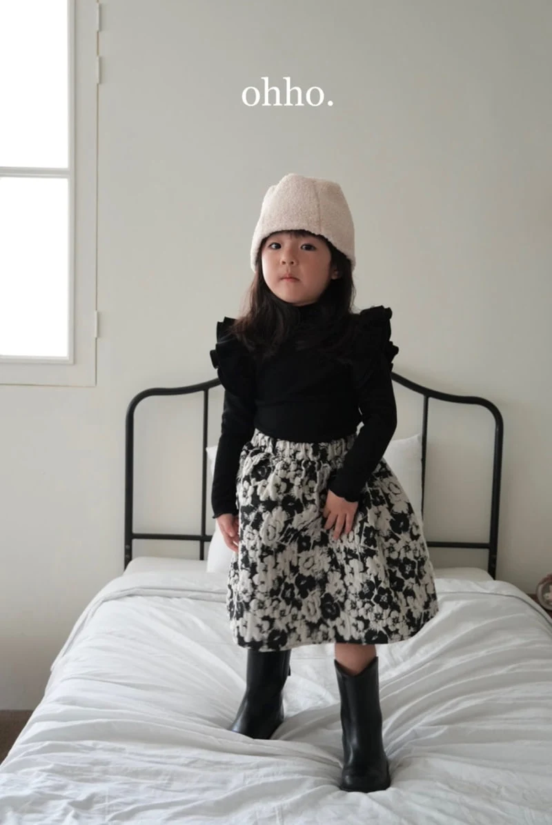 Ohho - Korean Children Fashion - #toddlerclothing - Flower Volumn Skirt - 9