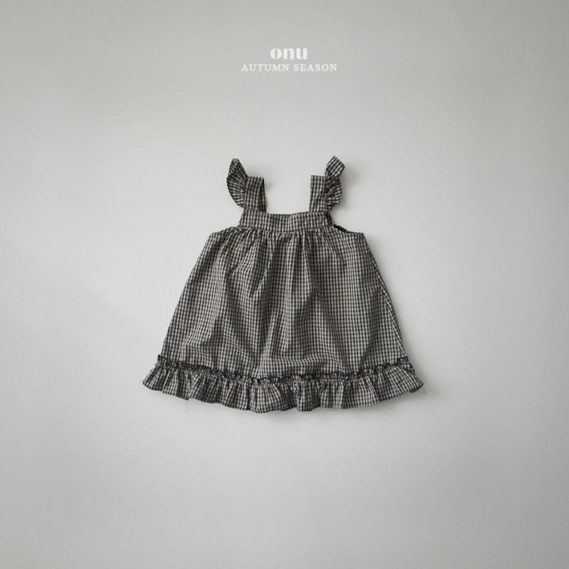 Onu - Korean Children Fashion - #Kfashion4kids - Check Frill Dress - 2