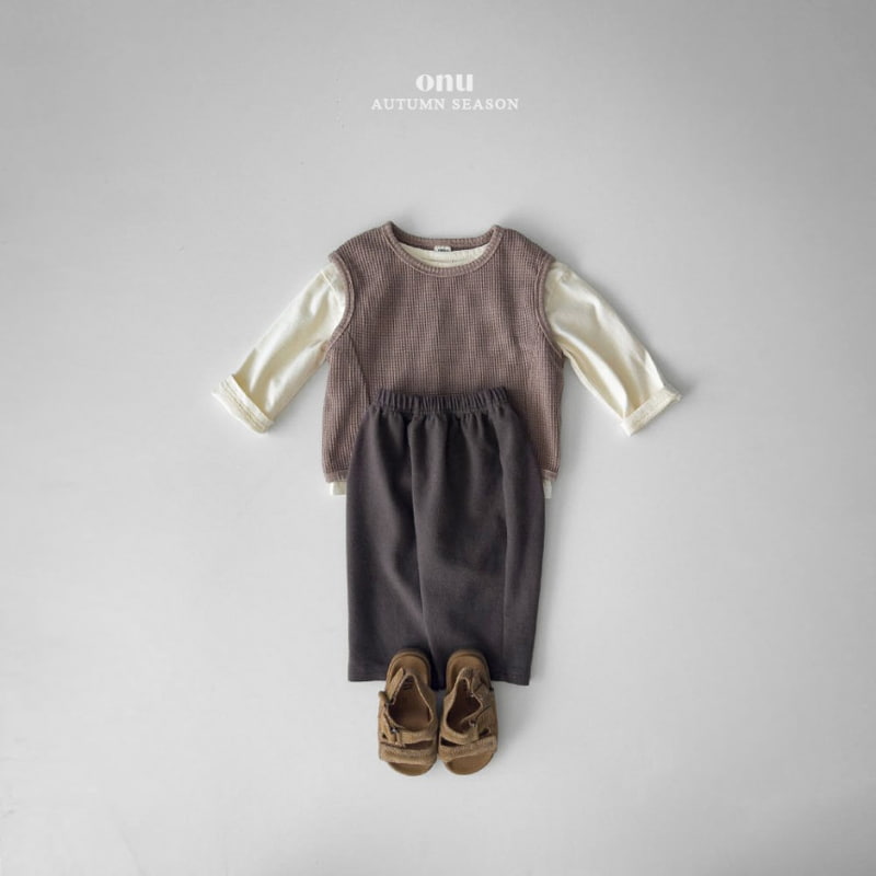 Onu - Korean Children Fashion - #Kfashion4kids - Waffle Vest - 12