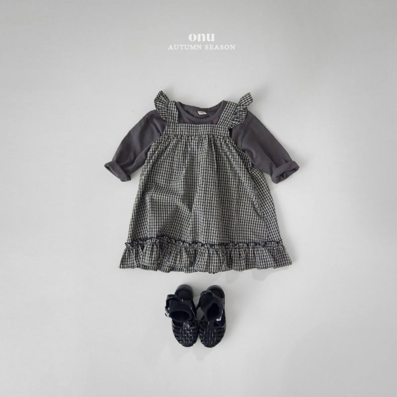 Onu - Korean Children Fashion - #childofig - Check Frill Dress - 8